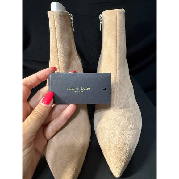 $525 MSRP - Rag & Bone Beha Nude Suede Bootie - Sz 7.5 - NWB - Picture 6 of 9